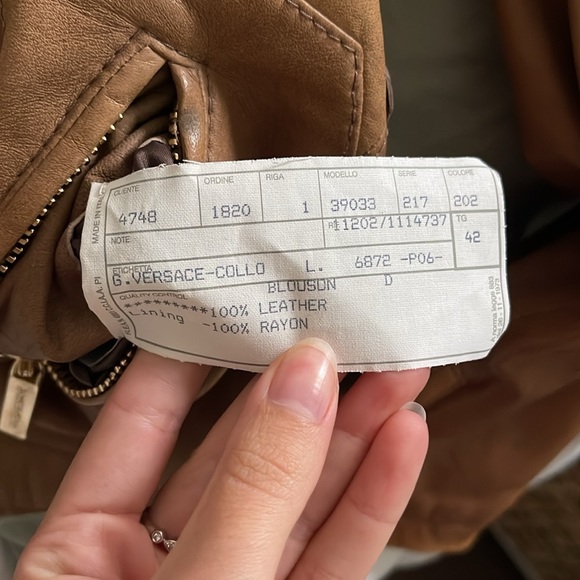 VINTAGE LEATHER FITTED VERSACE JACKET - Picture 11 of 16